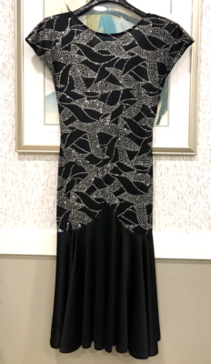 Vtg Zum Zum Flapper Mermaid Dress Silver Sparkle Black Midi Fitted Stretch  Sz 11 | eBay