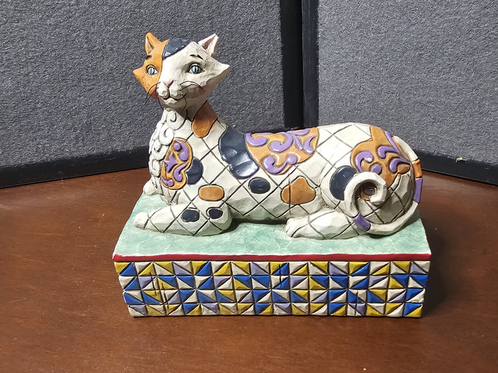 Jim Shore Enesco Calliope Cat Harlequin Figurine V4004863 2005