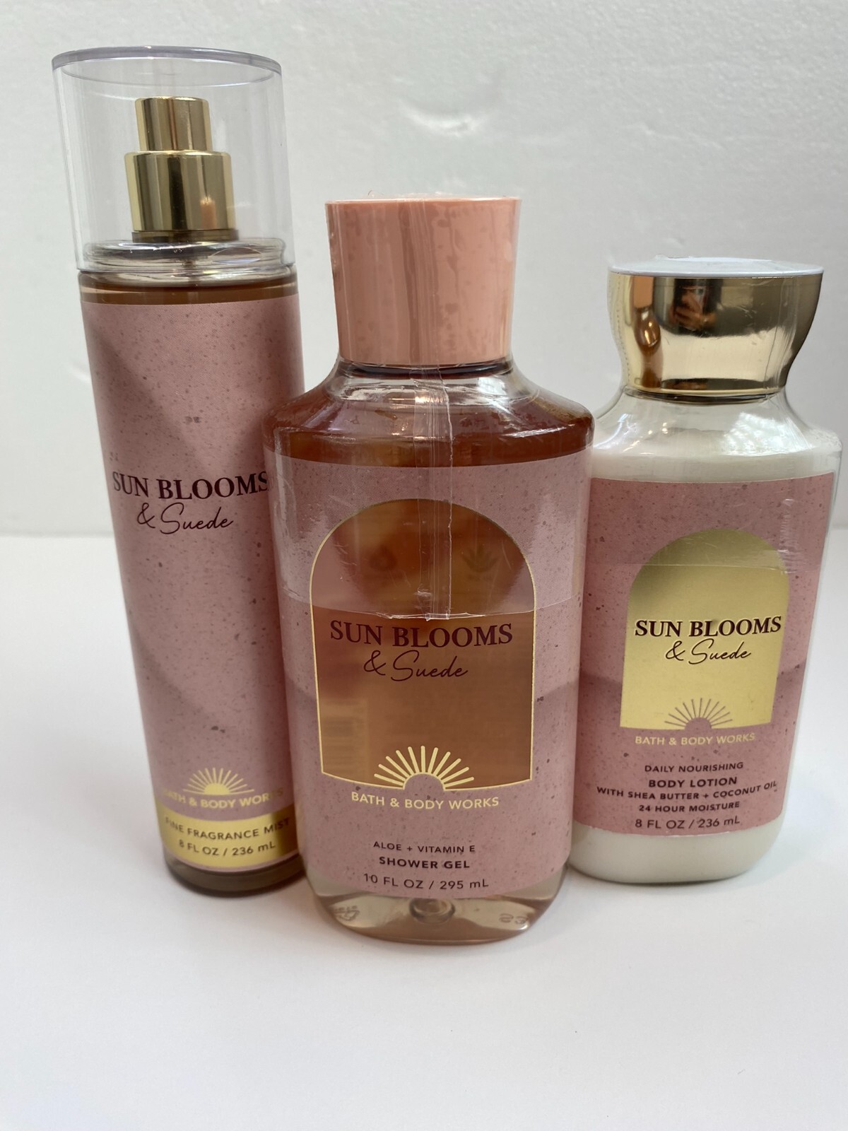 Bath & Body Works SUN BLOOMS & SUEDE Mist/Lotion /Cream /Shower Gel You