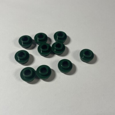 10x LEGO 85861 Plate 1x1 Round with Hole Dark Green Dark Green New