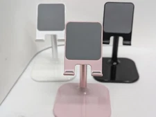 Adjustable Phone Tablet Desktop Stand Desk Holder Mount Cradle 3 Pk Asstd Colors