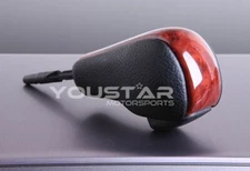 US STOCK Genuine Leather Wood Grain Shift Gear Knob for BMW 1 3 6 Series Z4 X1