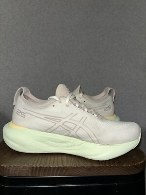 NEW Asics Gel-Nimbus 25 Running Shoe - Cream/Fawn Size 8 | eBay display picture 1