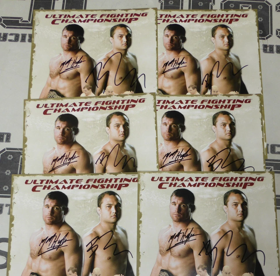 BJ Penn & Matt Hughes Signed UFC 63 8.5x11 Poster PSA/DNA COA 2006 Photo Auto'd - Image 2 of 4