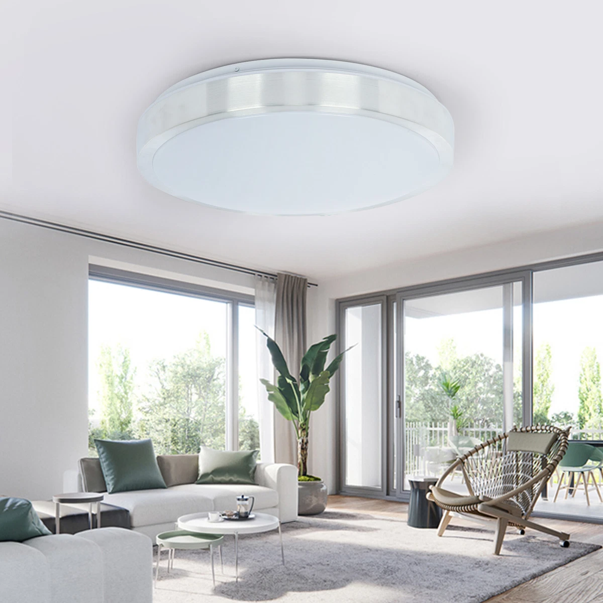 LED Ceiling Light Round Panel Lights Bathroom 2ft Led Light