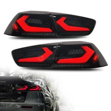 HCmotion For Mitsubishi Lancer EVO X 2008-2017 LED Tail Lights Smoked 4Pcs Rear
