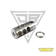 Stainless Competition Muzzle Brake 1/2x28 Thread 1/2-28 TPI Ruger 1022 Stainless
