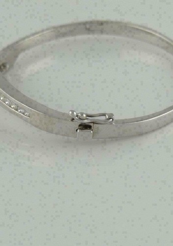 2Ct Round Cut Lab Created Diamond 14K White Gold Plated Bangle Gift For Women's - Picture 4 of 6