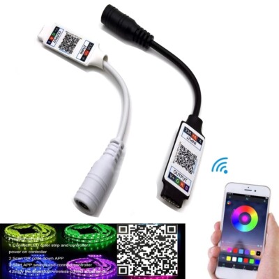 Mini RGB Bluetooth-compatible Controller 5-24V Music LED Controller Light Strip