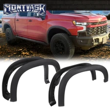 4pcs Factory Style Wheel Fender Flares Fit For 2019-2024 Chevy Silverado 1500