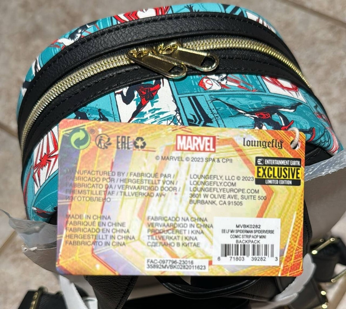 Loungefly Marvel Spider-Man Across the Spider Verse Comic Strip Backpack NWOT Loungefly Marvel Spider-Man Across the Spider Verse Backpack  main image 2
