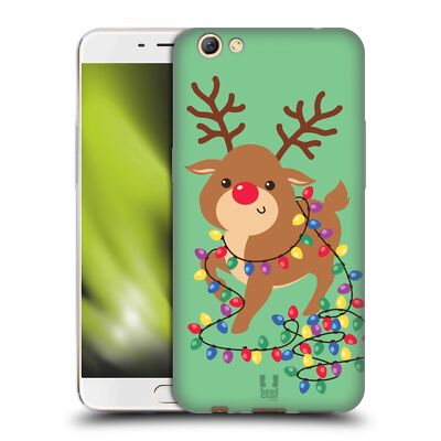 HEAD CASE DESIGNS JOLLY CHRISTMAS TOONS SOFT GEL CASE FOR OPPO PHONES
