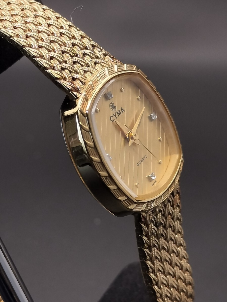 Excellent condition CYMA Square 616 Quartz Ladies Watch Battery