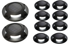 10 Pack Led Solar Deck Lights Outdoor Dock Driveway Lights for Sidewalk