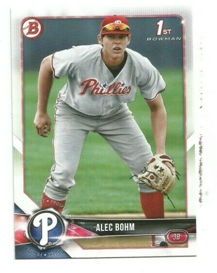 2018 BOWMAN DRAFT ALEC BOHM 1ST BOWMAN RC #BD-25