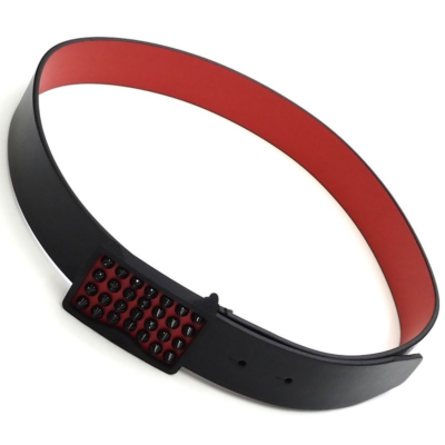 Christian Louboutin 1195195 Spike studs belt Leather Black Christian Louboutin 1195195 Spike studs belt Leather Black