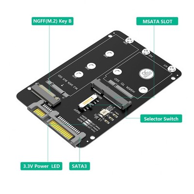 Slim Portable 2.5'' SATA to M.2 SSD Enclosure Converter Adapter for NGFF M.2 SSD