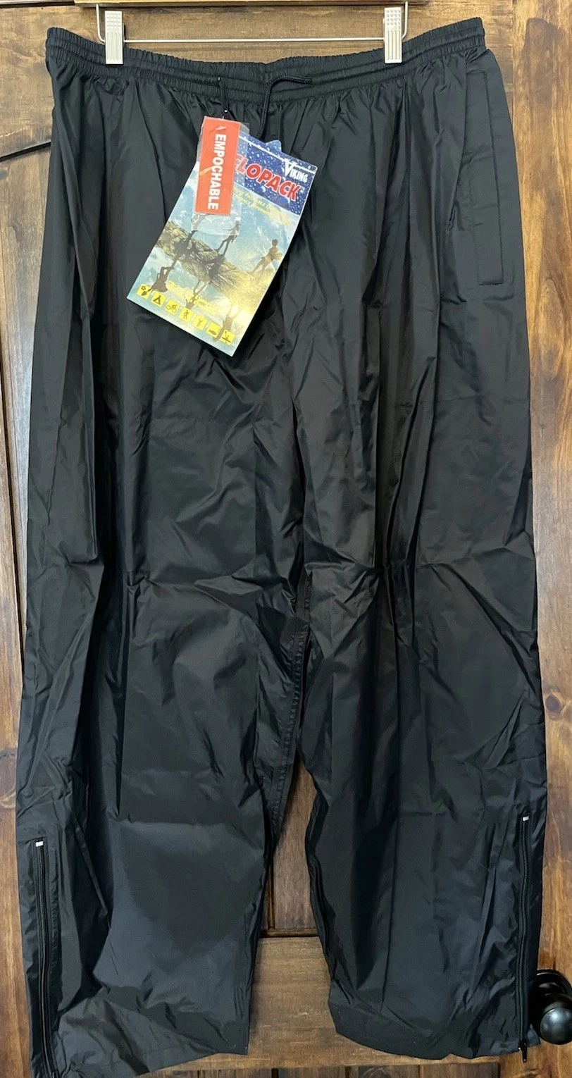 Vintage NOS Viking Cyclopak Waterproof Packable Outerwear Pants 2XL