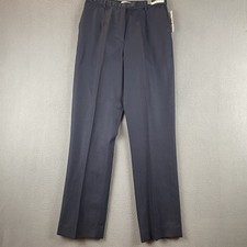 VTG Pendleton 100 Wool Pants Sz 8 NWT Navy Blue Wide Leg Lined High Rise Classy