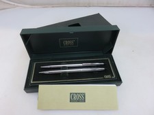 Cross 3501 Classic Century Chrome Ballpoint Pen  Pencil Set Vintage Made In USA