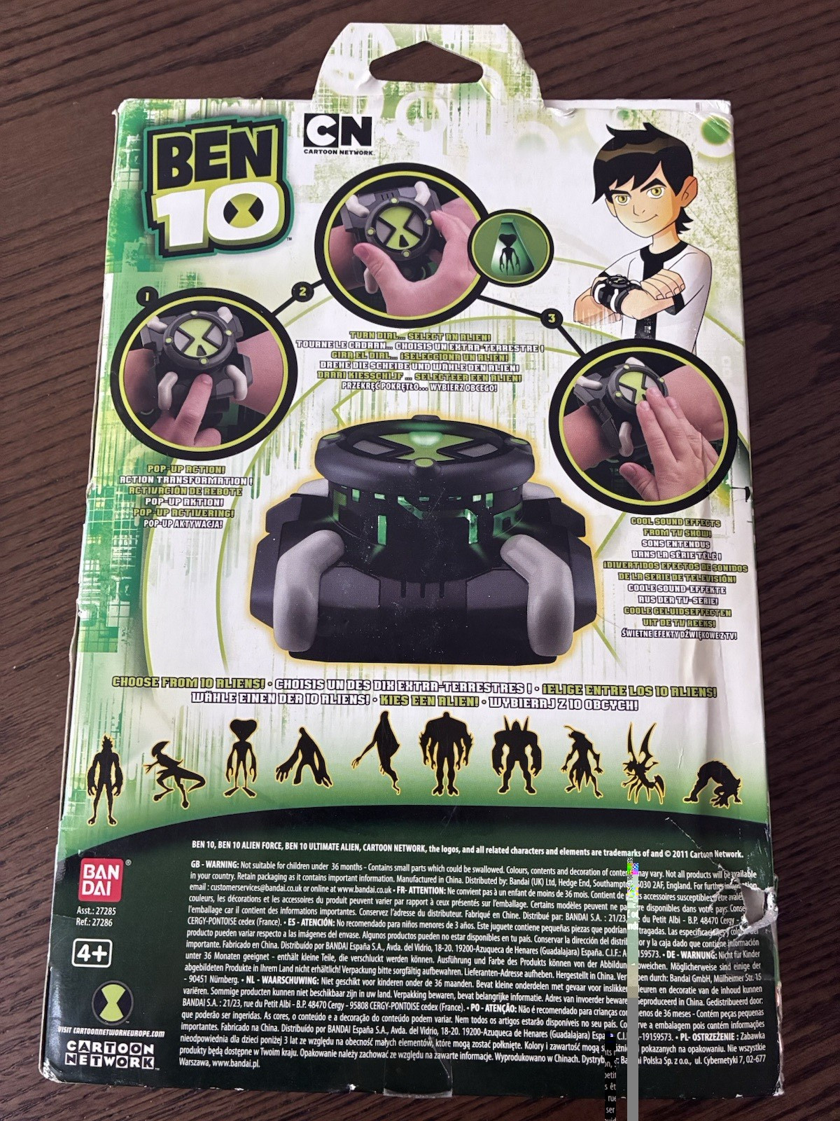 Ben 10 Omnitrix F/X Watch 2011 Lights Sound Effect Cartoon Network Original Box