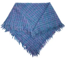 Vintage AVOCA Handweavers Mohair Square Scarf / Trow  Made in Ireland