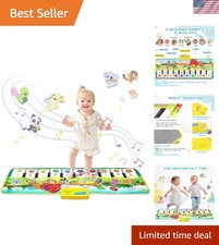 Piano Mat, 39.5" X 14" Musical Mat 8 Instrument Sounds Piano Mat for Toddlers...
