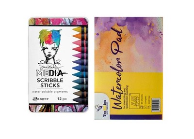 Trebbies Dina Wakley Media Scribble Sticks #5 Bundle - Dina Wakly Media Scribble