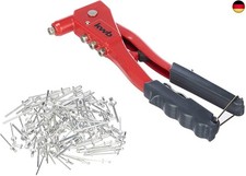 kwb 407190 Pop Rivet Pliers Set, Rivet Pliers Incl. 100 Aluminium Rivets, Heavy