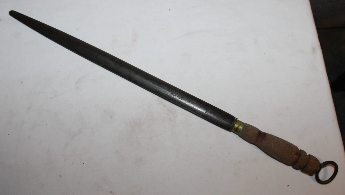 F. DICK - RARE - Vintage Flat Sharpening Honing Steel w/ Wood Handle
Opens in a new window or tab