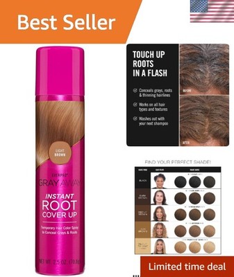 Instant Root Touch-Up Spray Light Brown - Quick-Drying, Ammonia-Free Formula