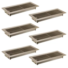 Sumnacon Pack of 6 Floor Vent Covers Metal Floor Register 4 x 12 Inch Heavy D...