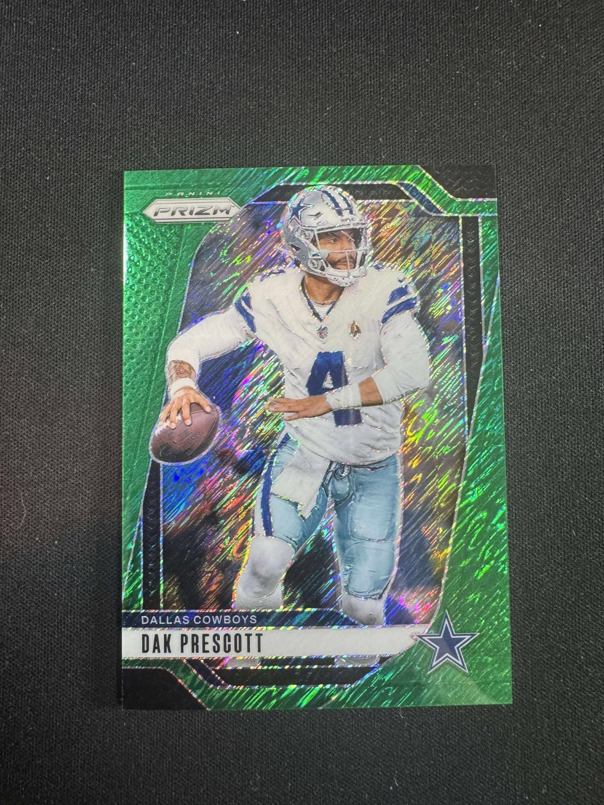 DAK PRESCOTT 2024 PANINI PRIZM FOOTBALL #73 GREEN SHIMMER #1/5 COWBOYS SSP