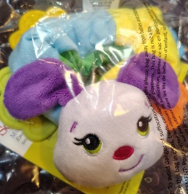 Discovery Toys Scrunchy Pup - Textured Teethers - Crinkly Wristband - Plush Toy