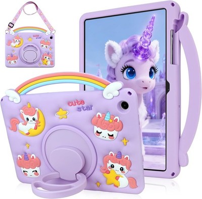 Kids Case with Rotating Handle & Stand for 2026 Galaxy Tab A11+ 11 Inch