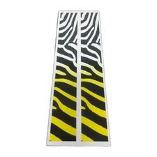 12 Pack 7" Arrow Wraps: Yellow To White Fade Zebra Print: Vinyl Stickers