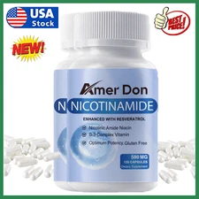 Nicotinamide 500mg Vitamin B3 Supplement Energy Support Skin Health 240 Capsules