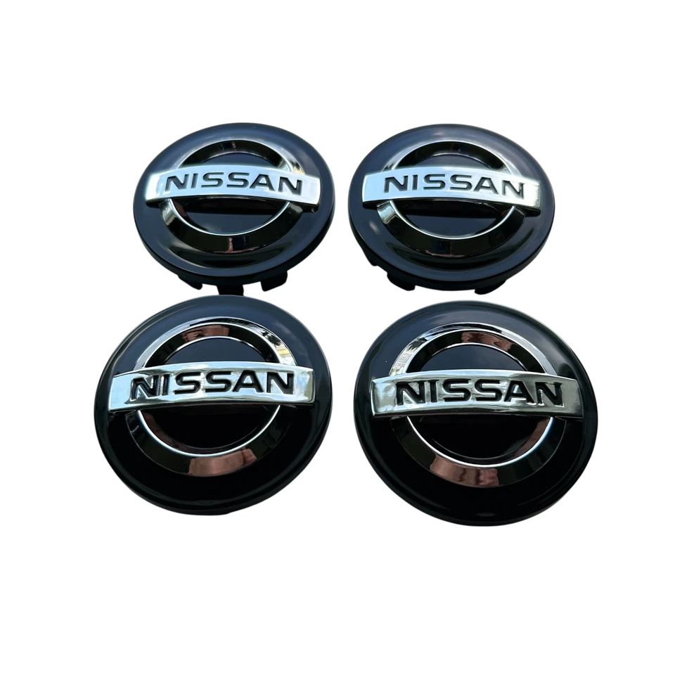 Juego de 4 tapas centrales de rueda negras para Nissan Sentra? Fundas de llanta de repuesto Foto 2 de 4
