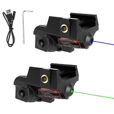 Rechargeable Pistol Gun Blue Green Laser Sight 20mm For Glock 17 Taurus G2c G3c