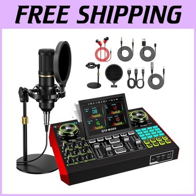 Professional Podcast Equipment with 3.5mm Microphone~