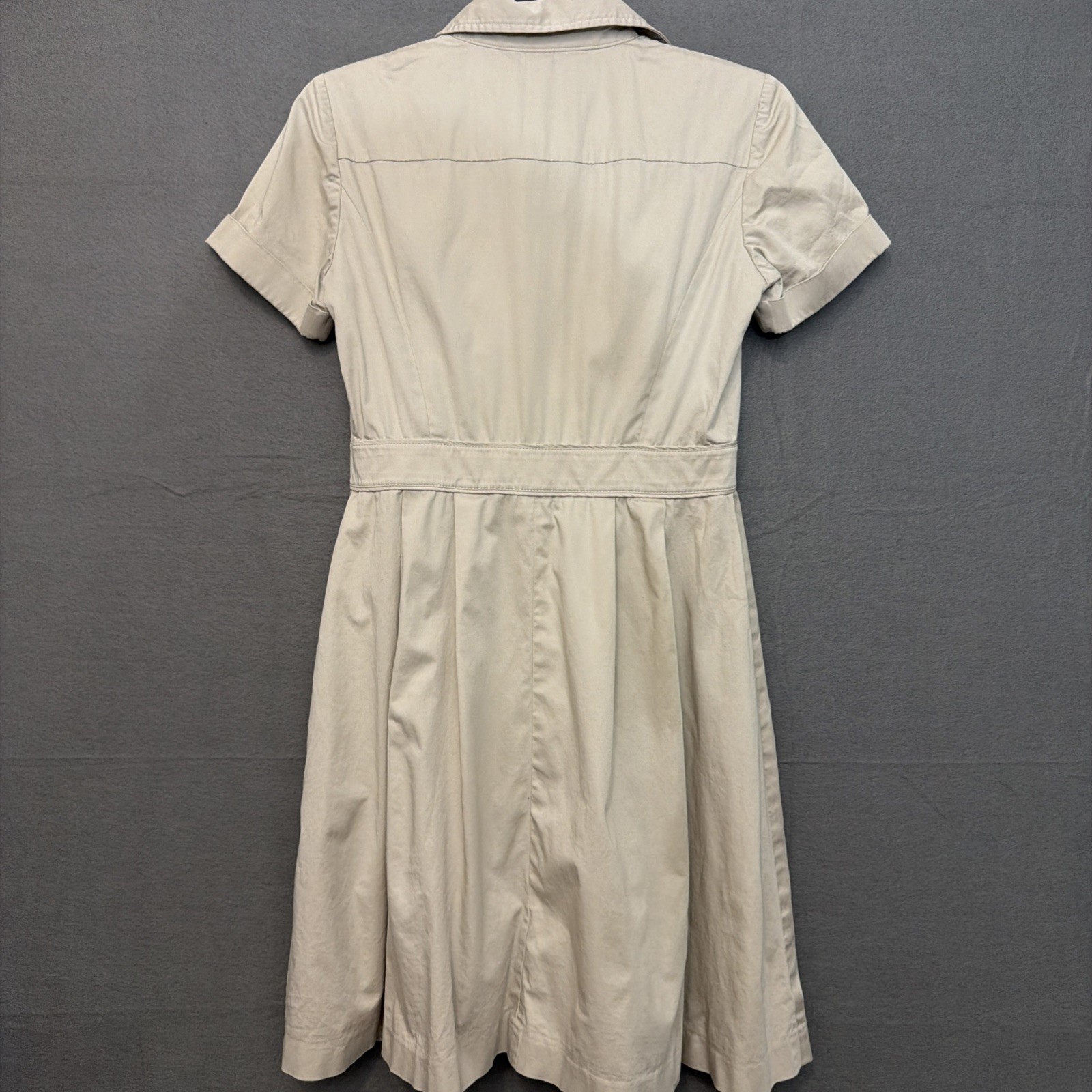 Brooks Brothers Shirt Dress, Light Khaki Sz 2P TIMELESS AND CLASSY LOOK. Preppy thumbnail 5