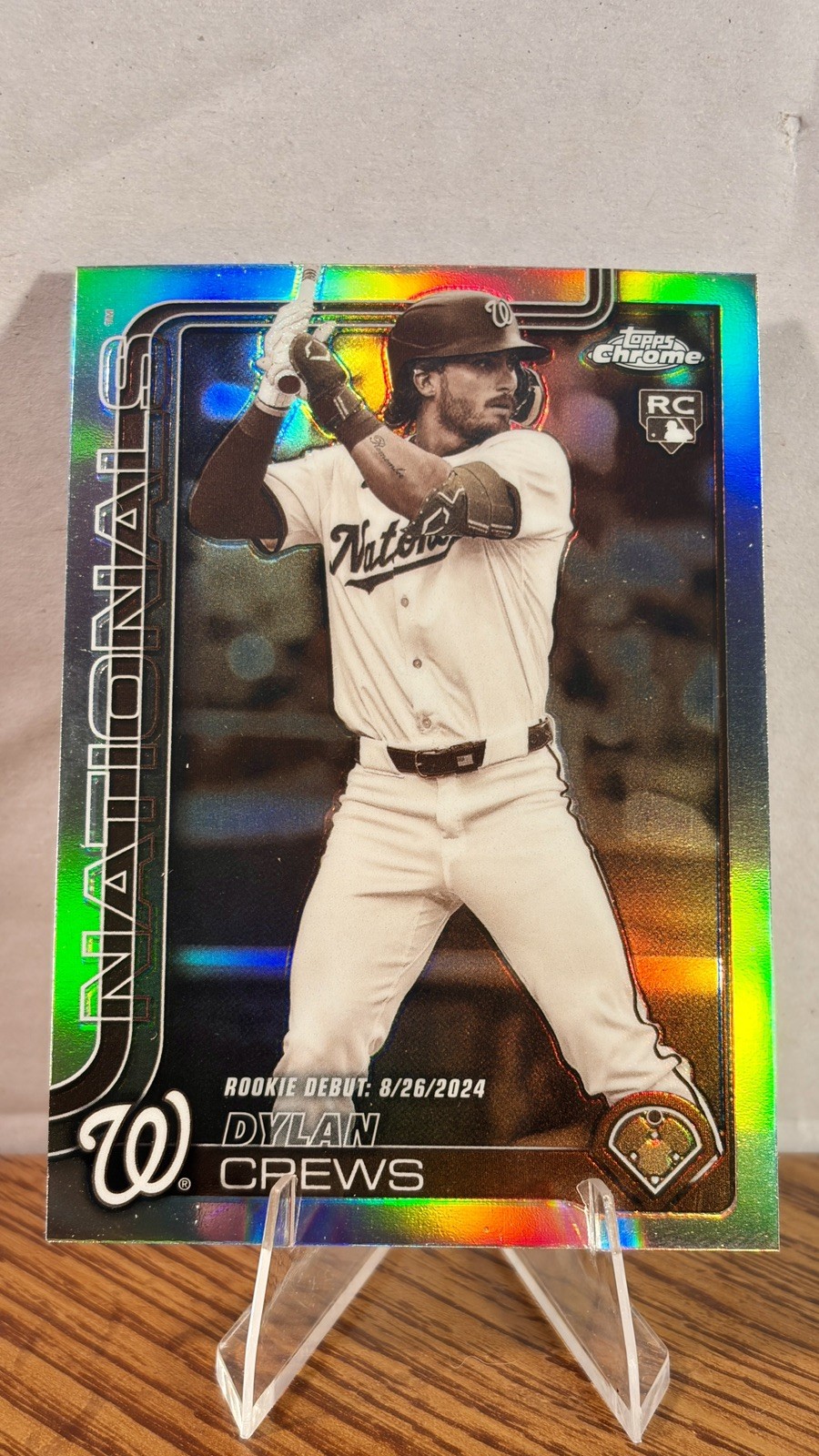 2025 Topps Chrome Baseball Update Rookie Debut Dylan Crews US190 Sepia Refractor