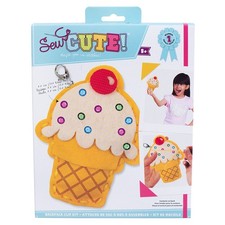Colorbok Sew Cute Felt Backpack Clip Kit-Ice Cream - 6 Pack