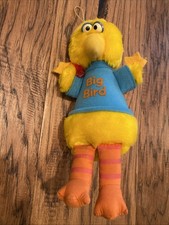 Sesame Street Big Bird 9" Plush Hasbro Softies Baby Vintage Toy Stuffed Animal