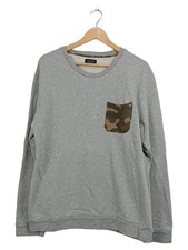 Zara Man Pull Homme Gris Camouflage Sweat (EU 56, INT XL)