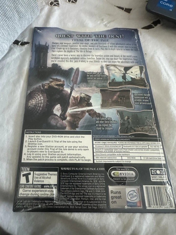 Everquest 2 Trial of the Isle Demo disc PC game SEALED! Rare! - Image 2 of 2