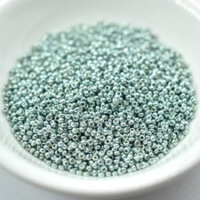 8 grams - 15/0 Miyuki Seed Beads - Duracoat Galvanized Dark Seafoam No. 4216