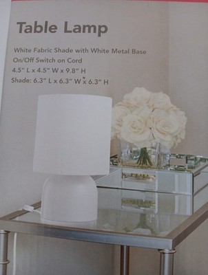 SUNBEAM White Desk Energy Star Table Lamp LED Bulb NEW