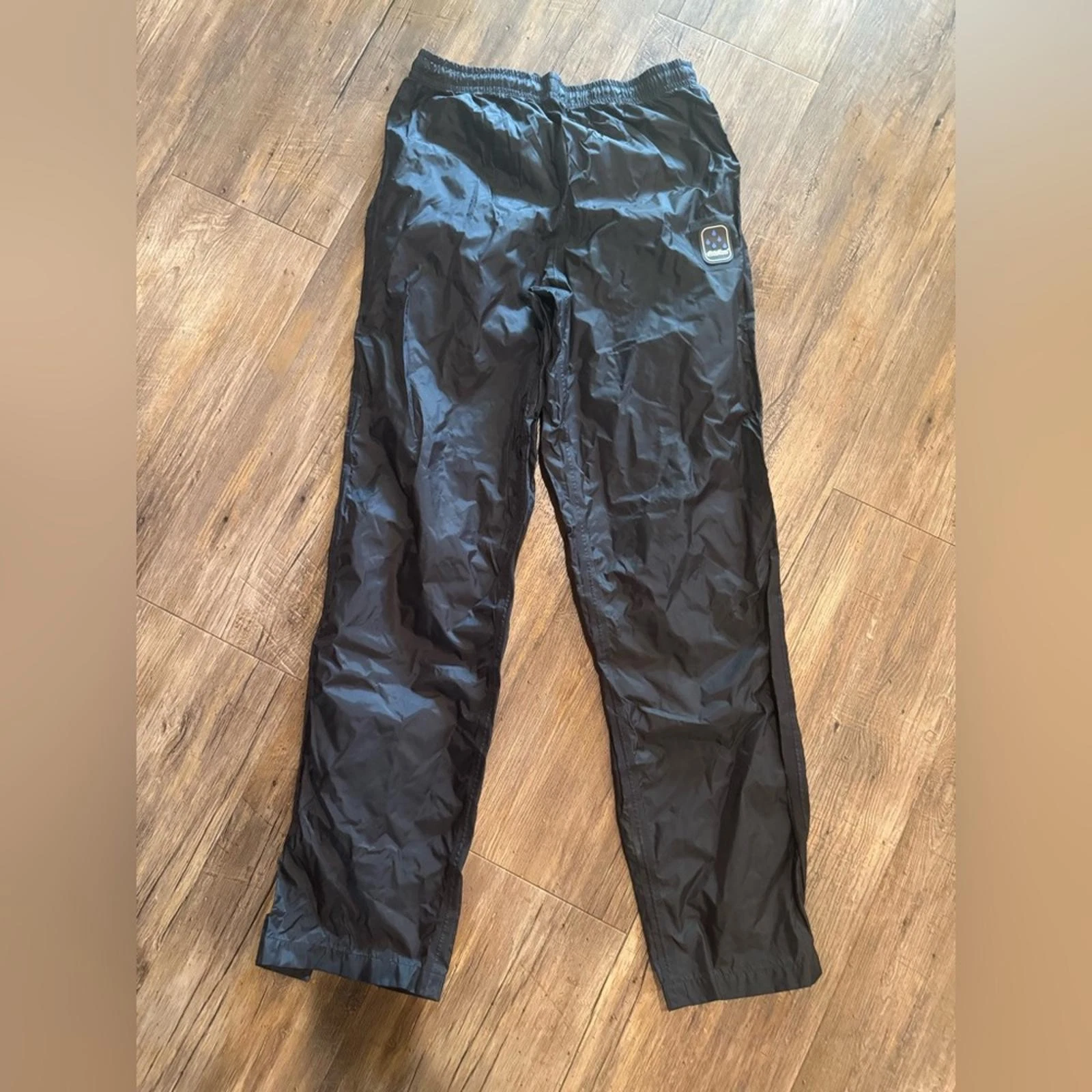 Vintage Eddie Bauer Waterproof Rain Pants Black Sz M EUC