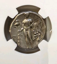 Lucania Heraclea Athena & Heracles Stater NGC CH VF Ancient Greek Coin